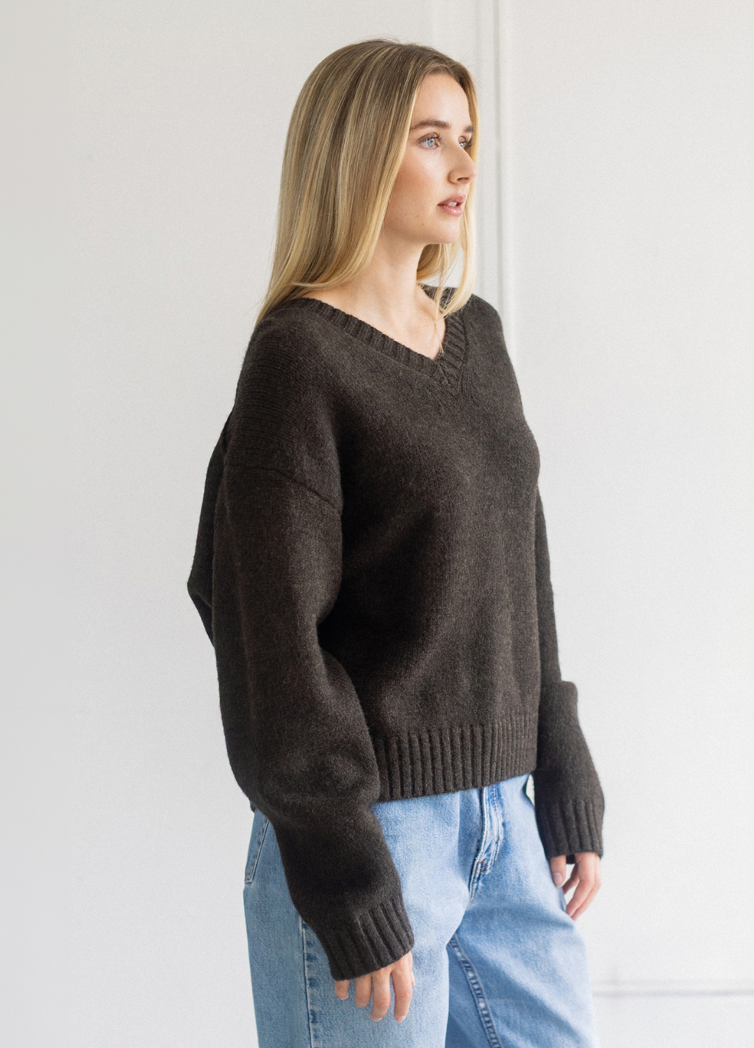Knit V-Neck Sweater
