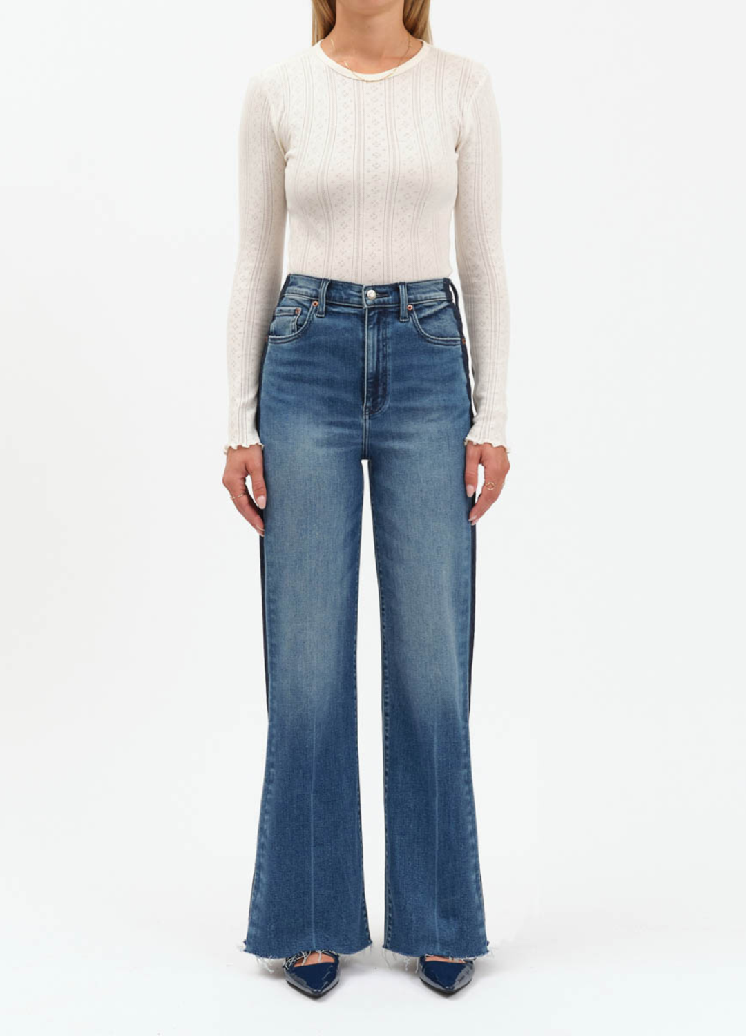 Far Out Wide Leg in Tuxedo