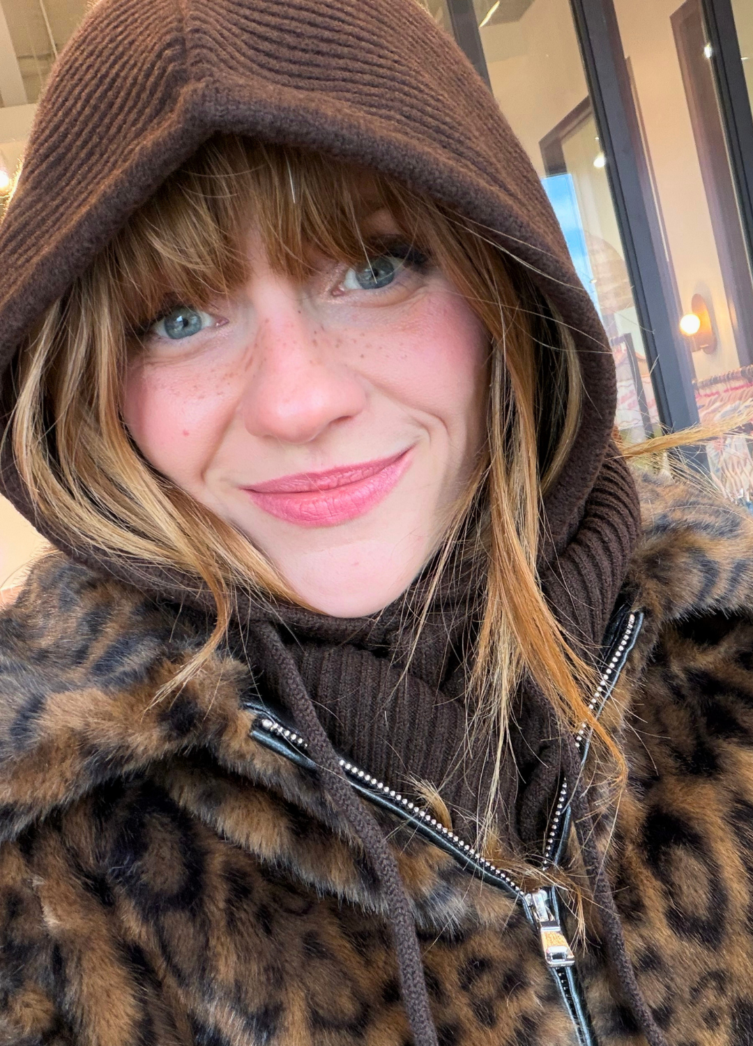 Jackie Ribbed Knit Hood