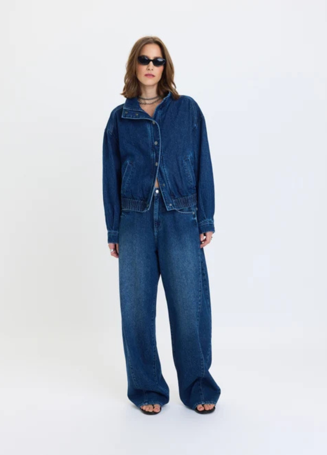 Phantom Funnel Neck Denim Jacket