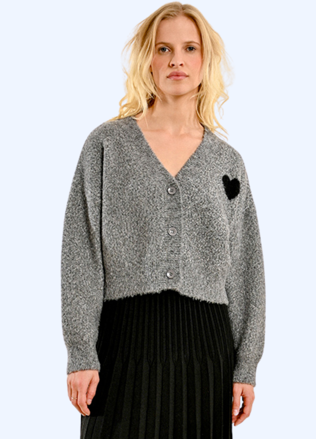 Heart cardigan sweater discount