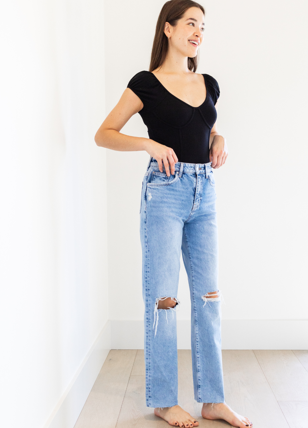 Nola Puffed Shoulder Bodysuit
