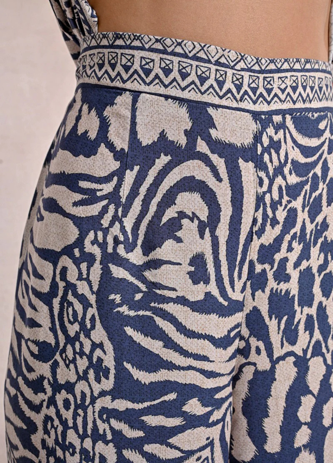 Zebra Print Wide Leg Pants