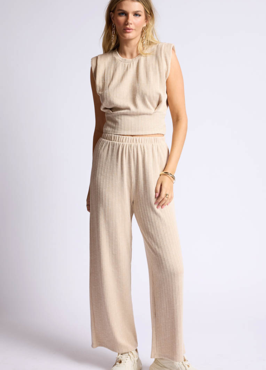 Fresh Air Rib Knit Sleeveless Top