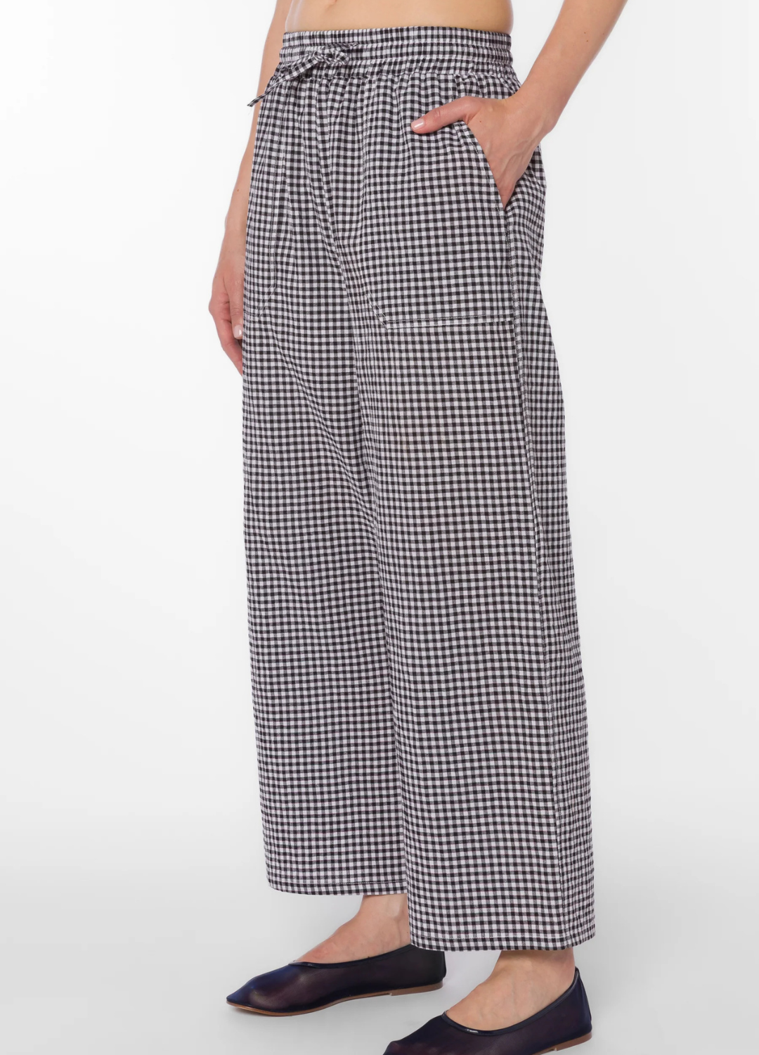 Allie Black Gingham Pants