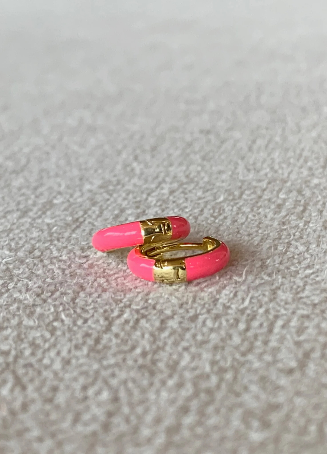 Candy Enamel Huggie Earrings