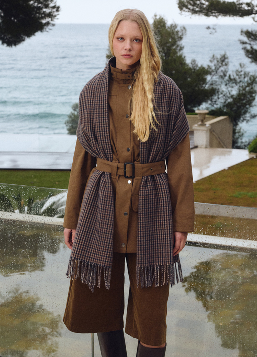 Gabby Plaid Long Scarf