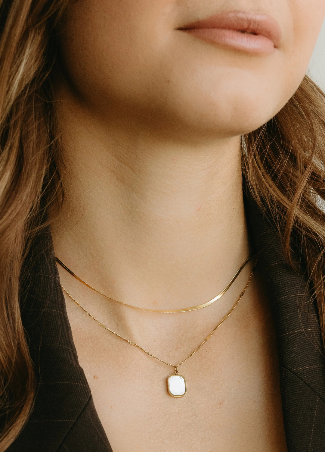 Dainty Herringbone Chain Necklace