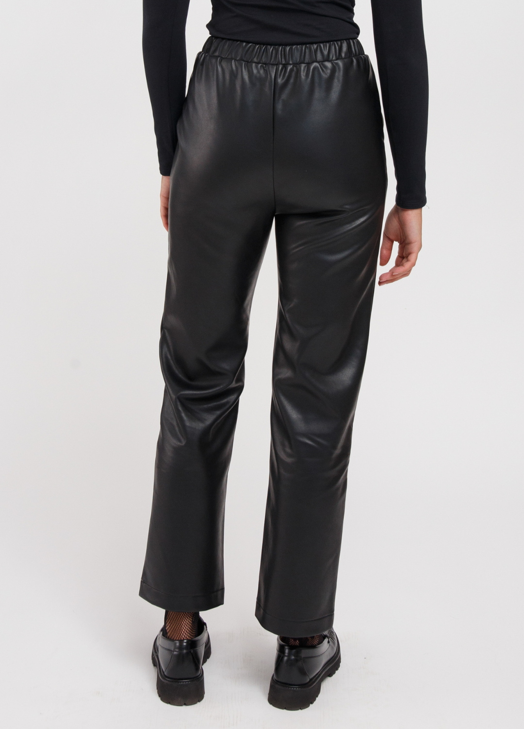 The Megan Vegan Leather Straight Leg Pant