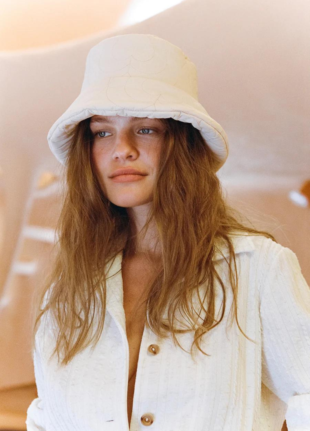 Quilted Puffer Bucket Hat