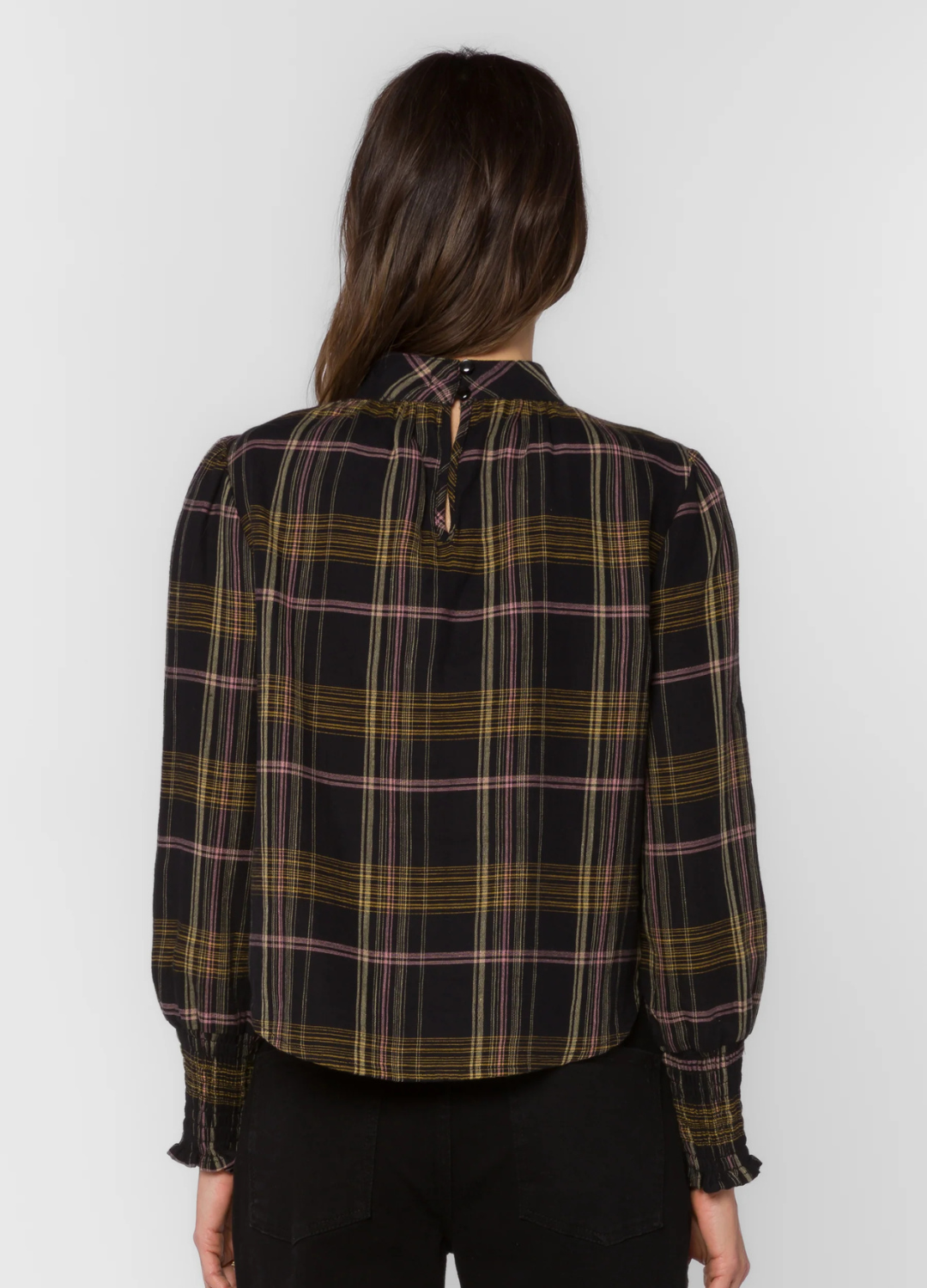 Arlene Long Sleeve Plaid Top