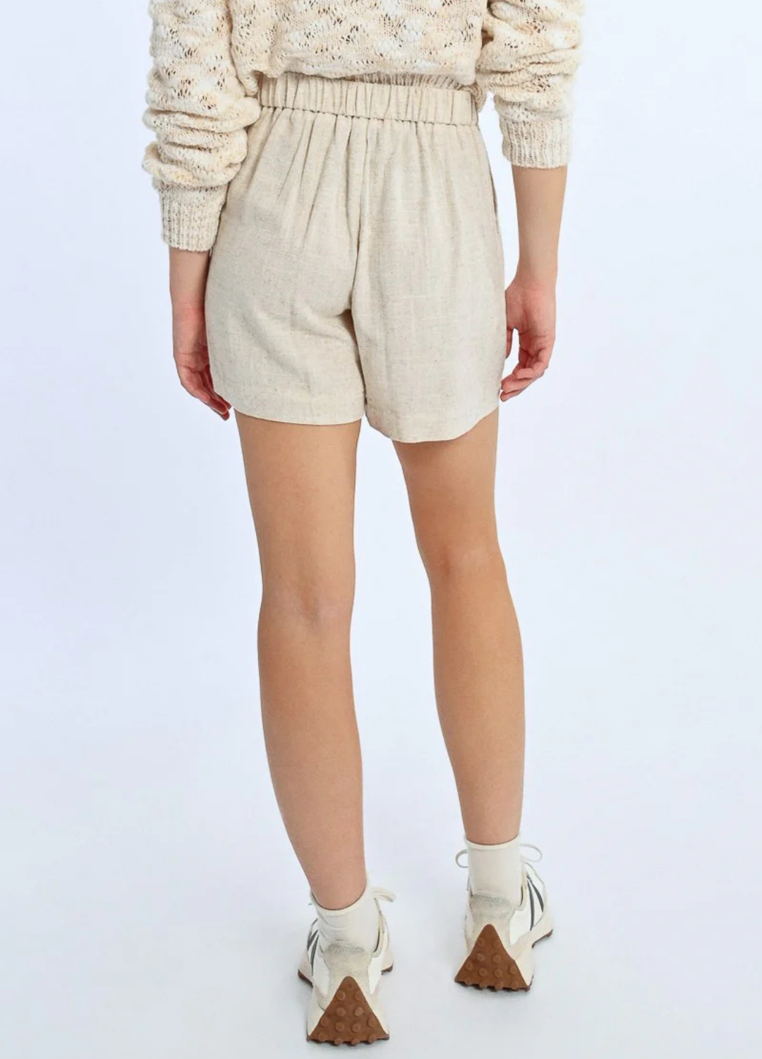 Lili Linen-Blend High-Rise Shorts