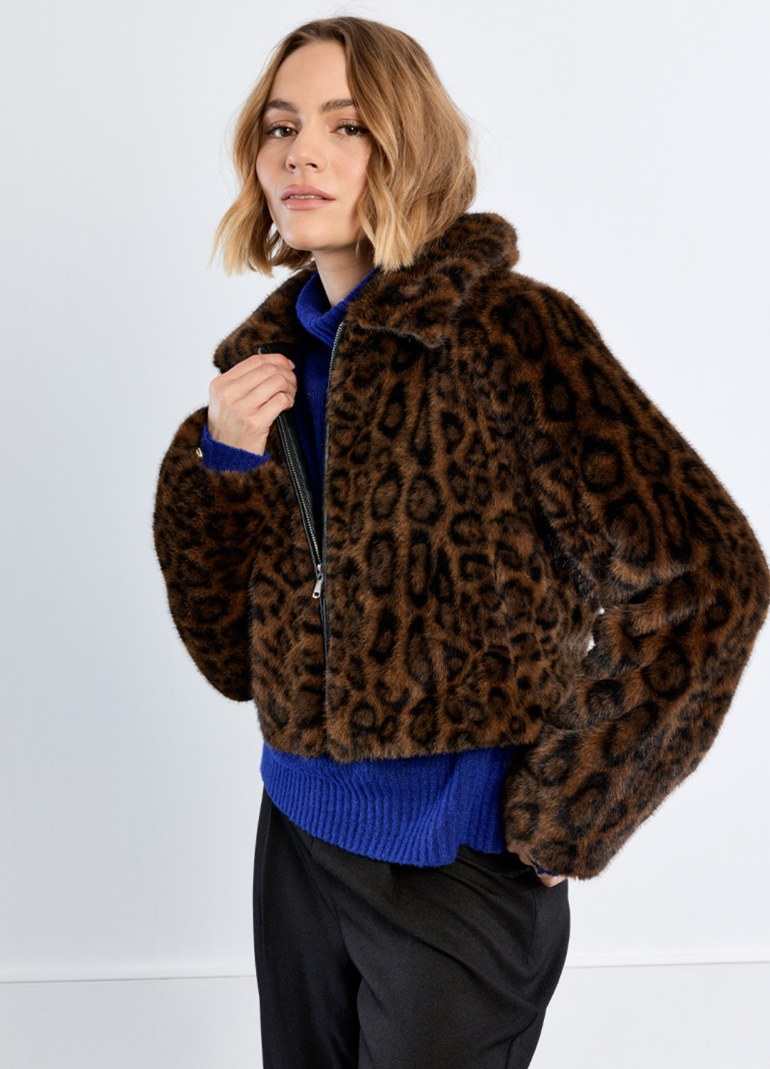 Leopard Faux Fur Coat
