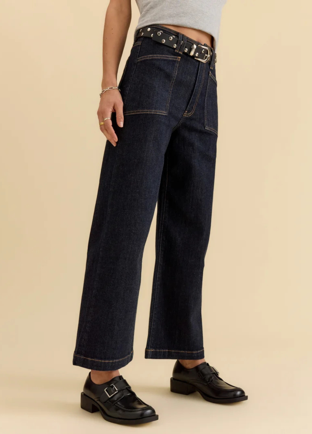 Valley Girl Wide Leg Ankle in Rinse