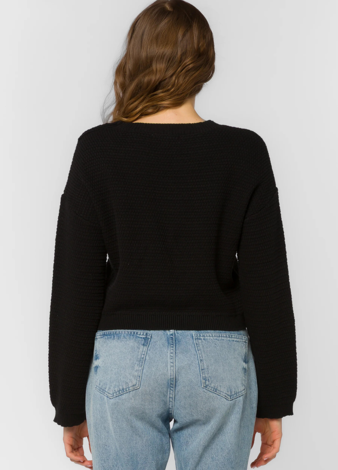 Carla Knit Sweater with Shoulder Button Detail