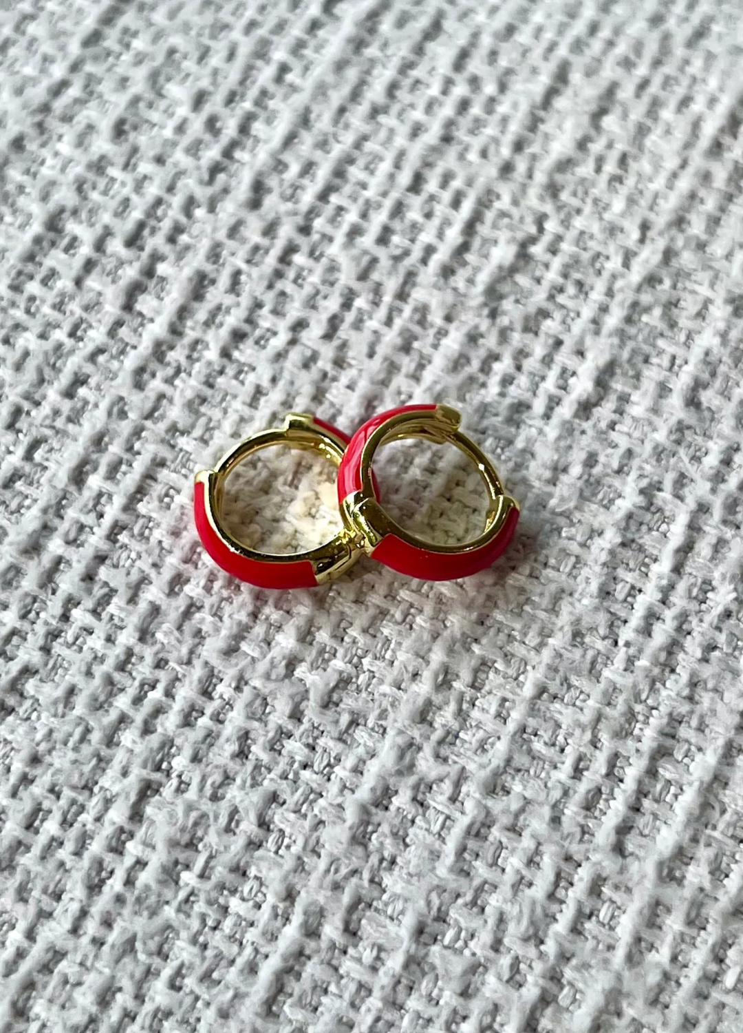 Candy Enamel Huggie Earrings