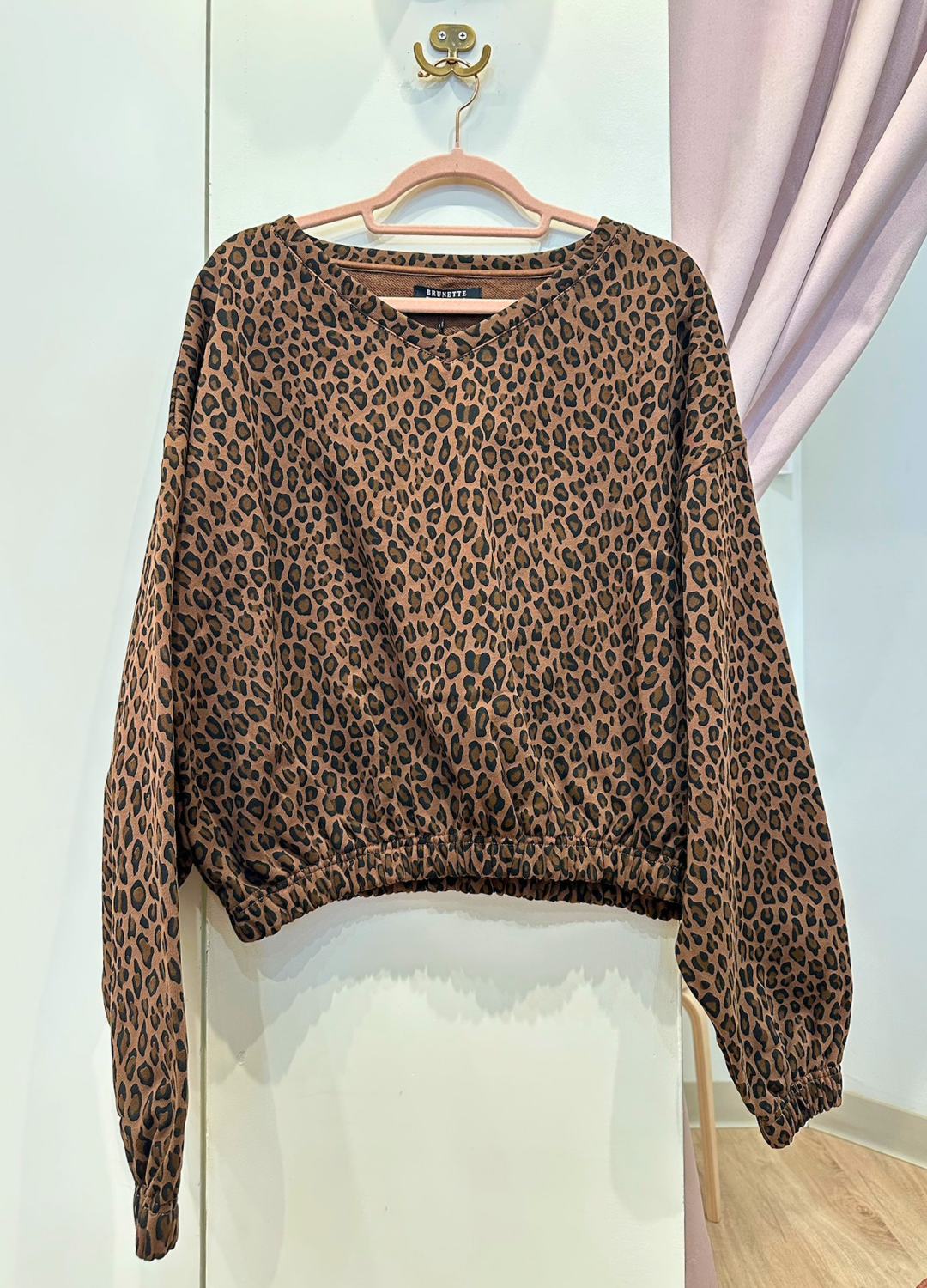 Leopard High V Oversized Sweater