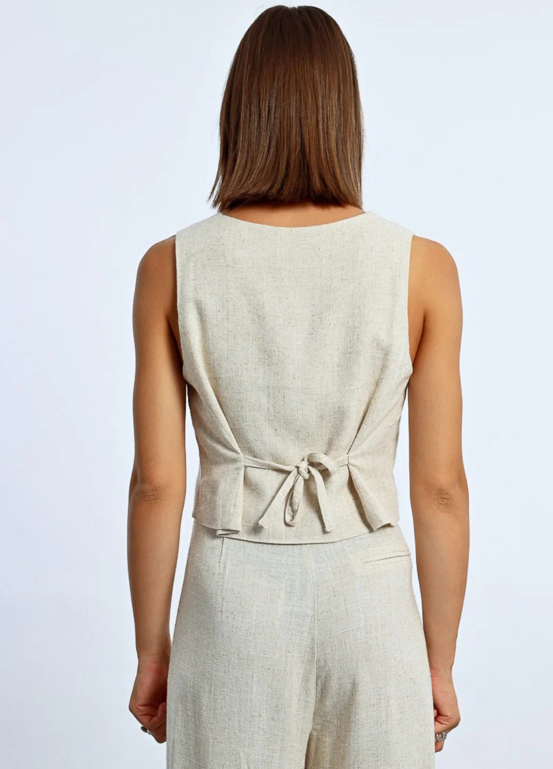 Lili Linen-Blend Vest