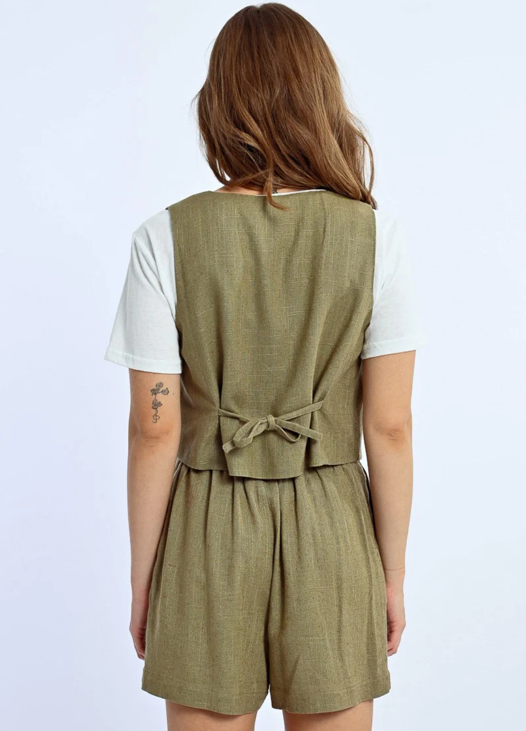 Lili Linen-Blend Vest