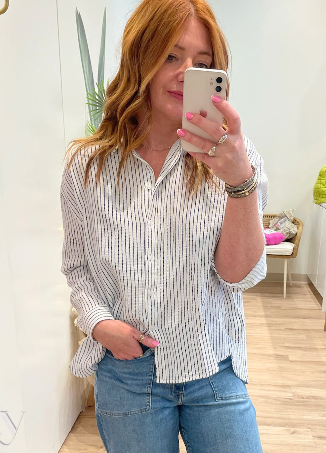 Zoey Striped Long Sleeve Shirt