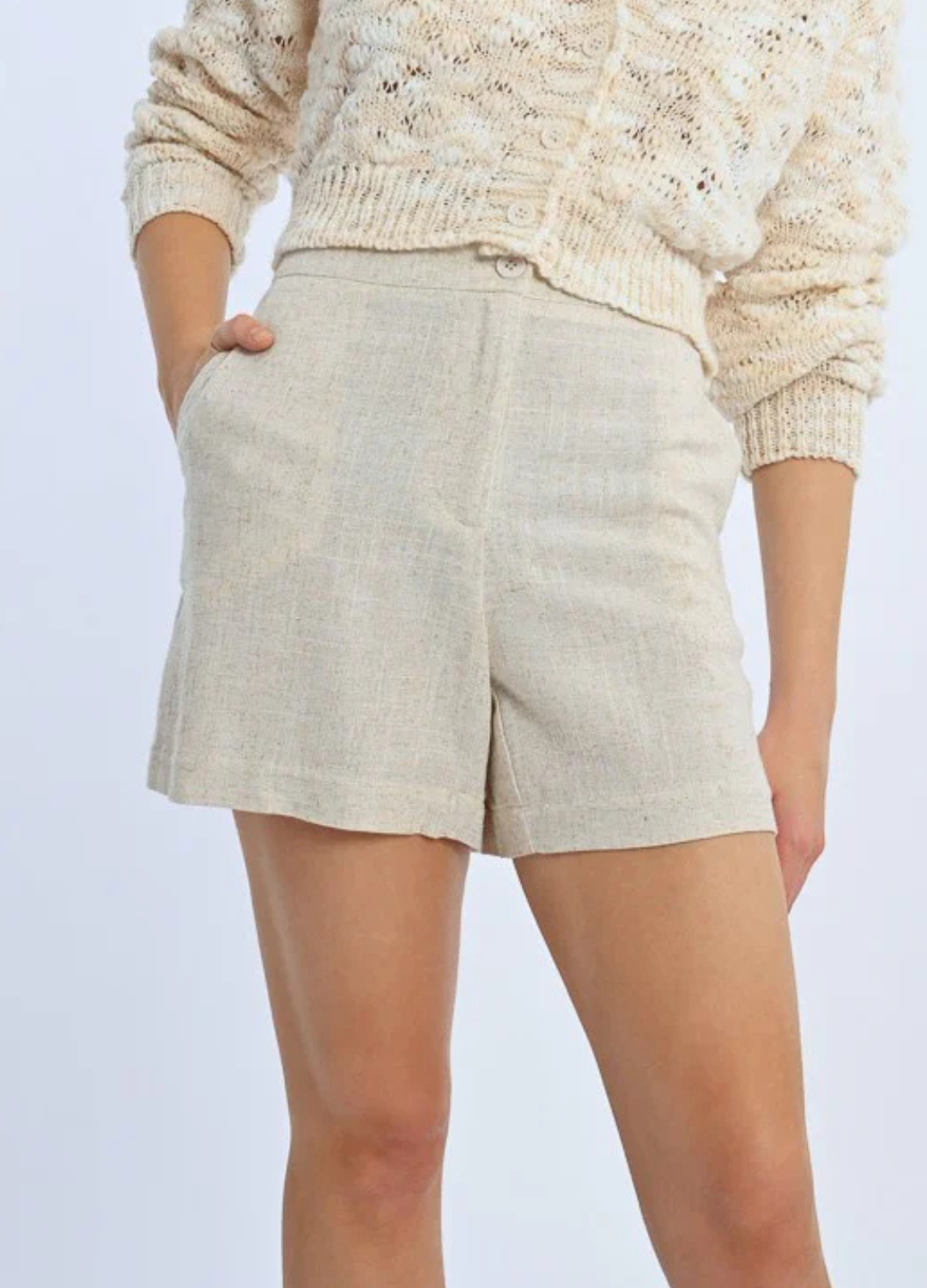 5" Lili Linen-Blend High-Rise Shorts