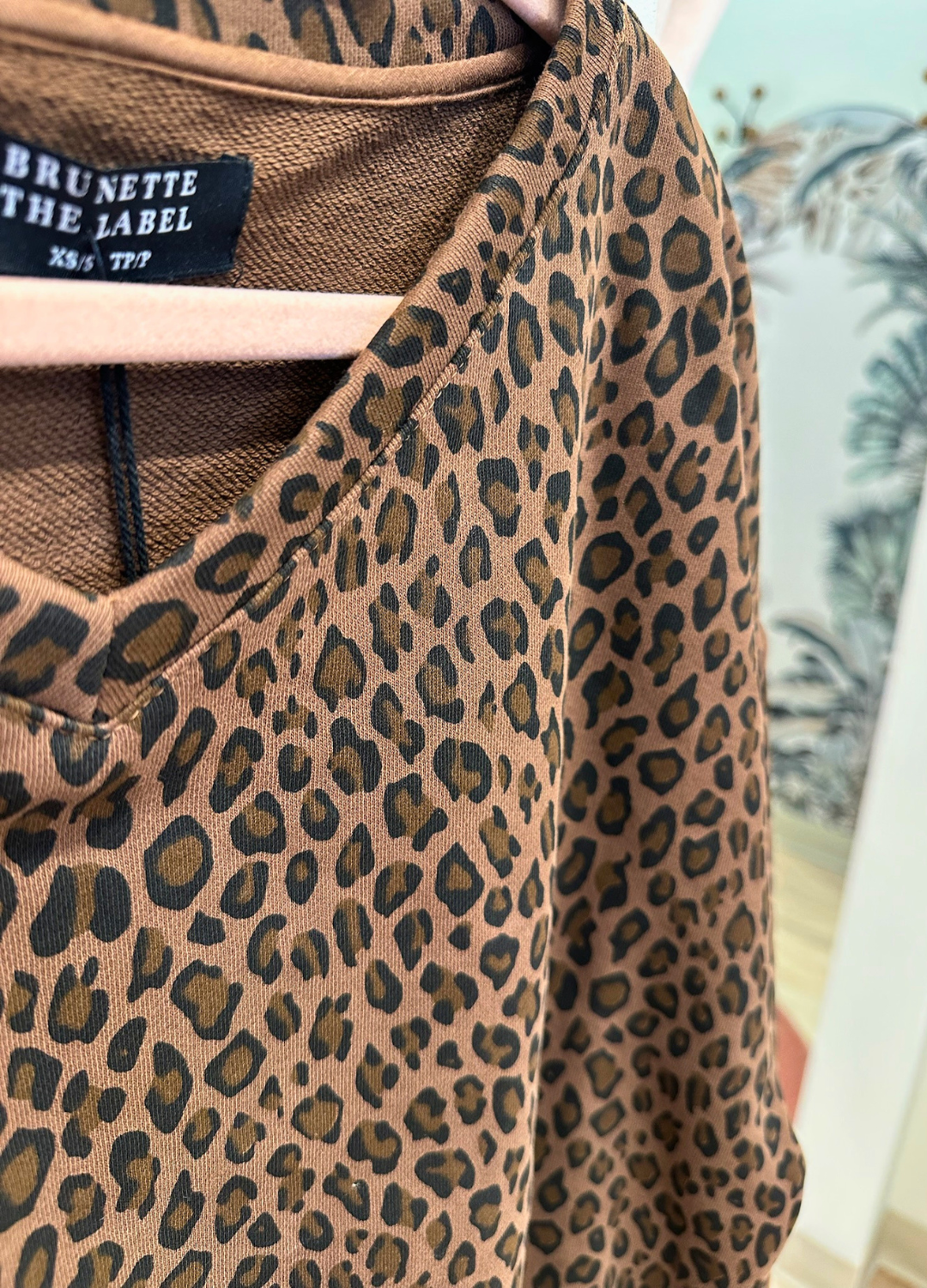 Leopard High V Oversized Sweater