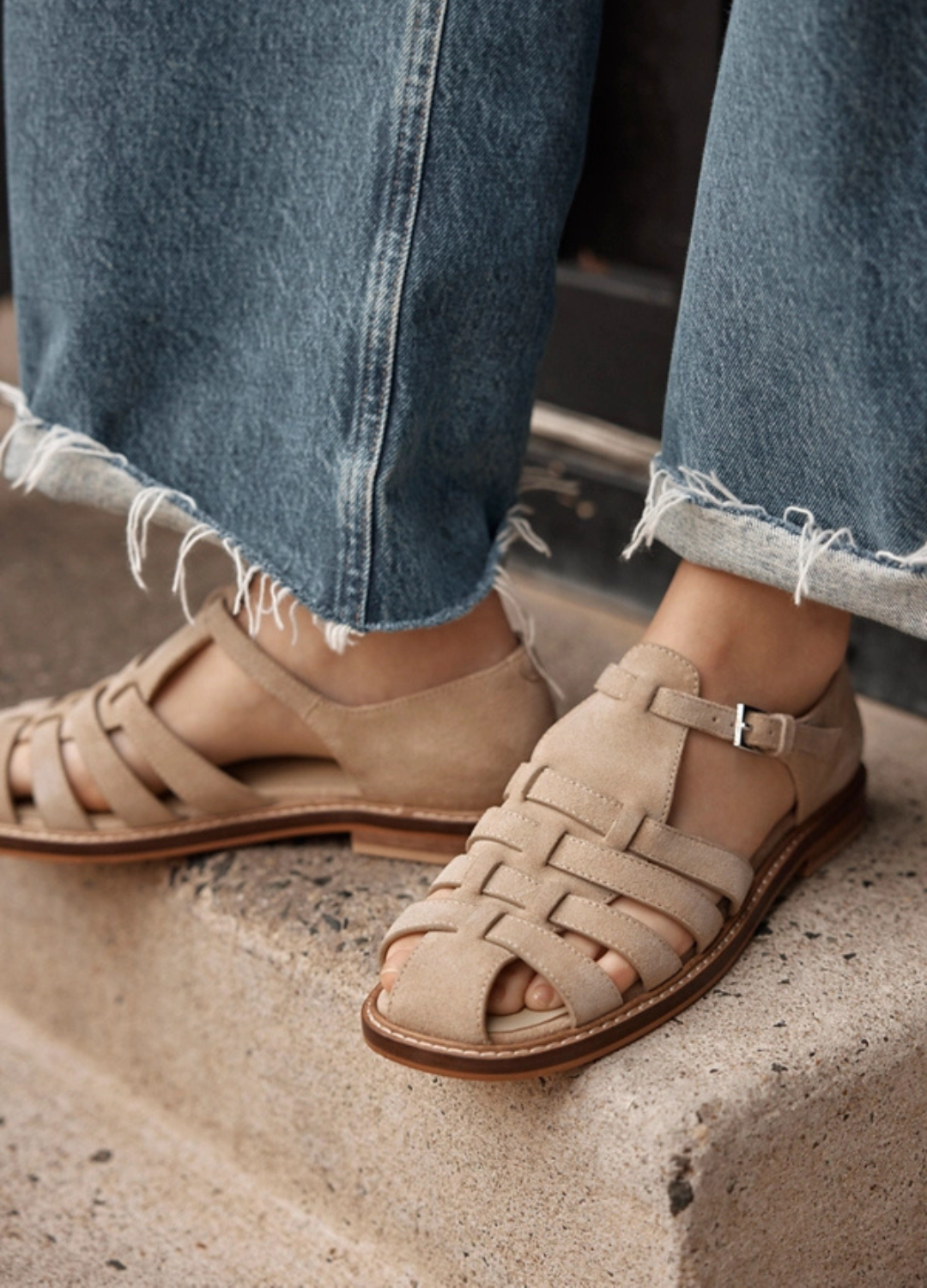 Willow Fisherman Suede Sandals