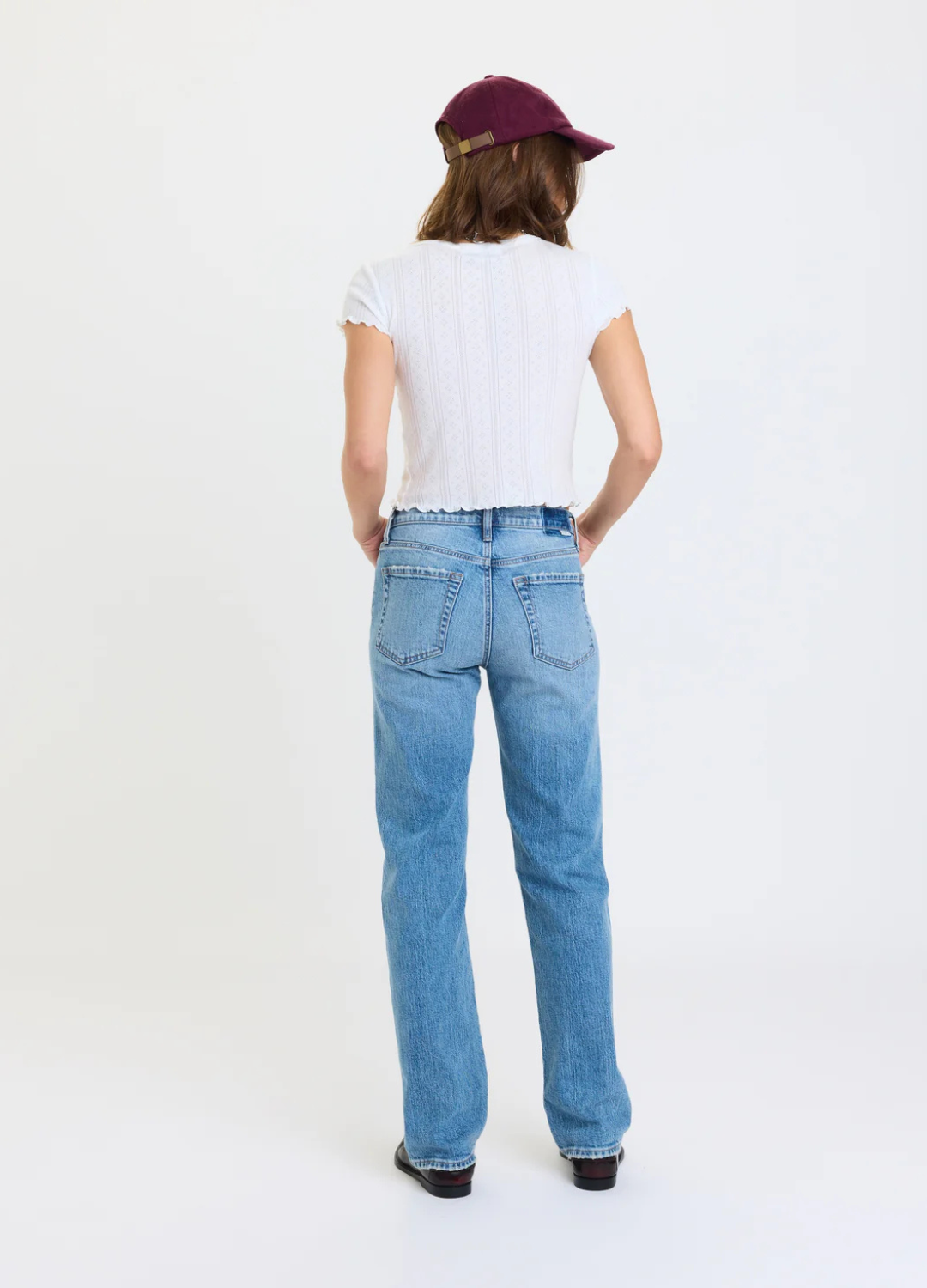 Rebel Mid Rise Slim Straight Jeans