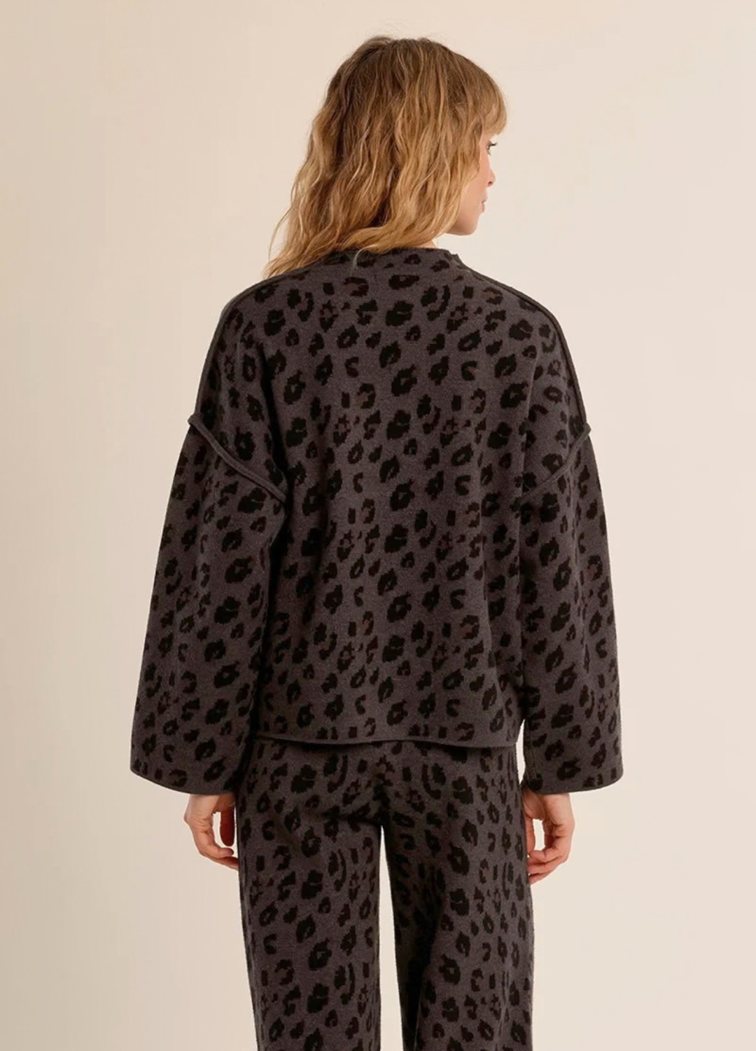 Kaya Double Knit Leopard Sweater