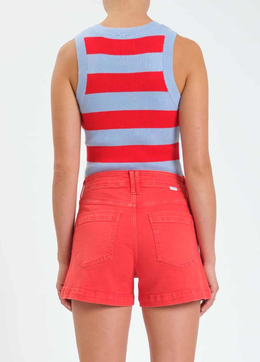 Flirty Stripe Knit Tank Sweater