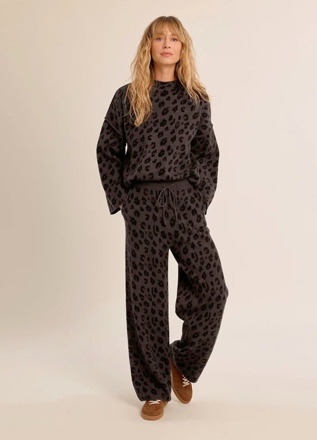 Kaya Double Knit Leopard Sweater