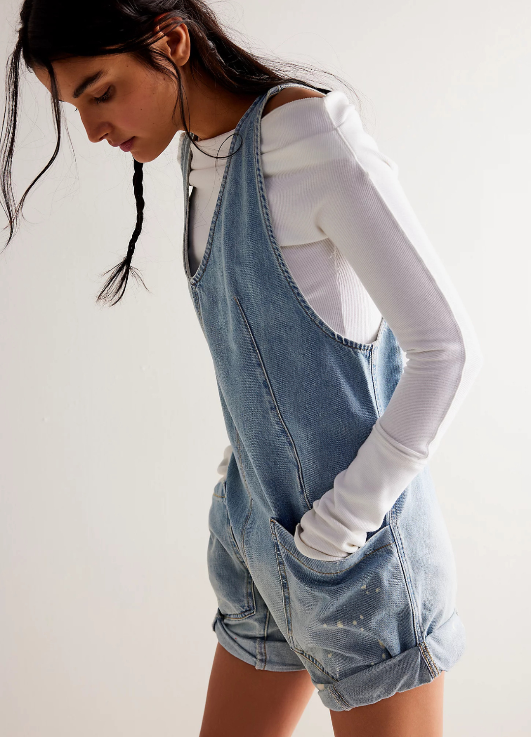 3" We The Free High Roller Denim Shortall