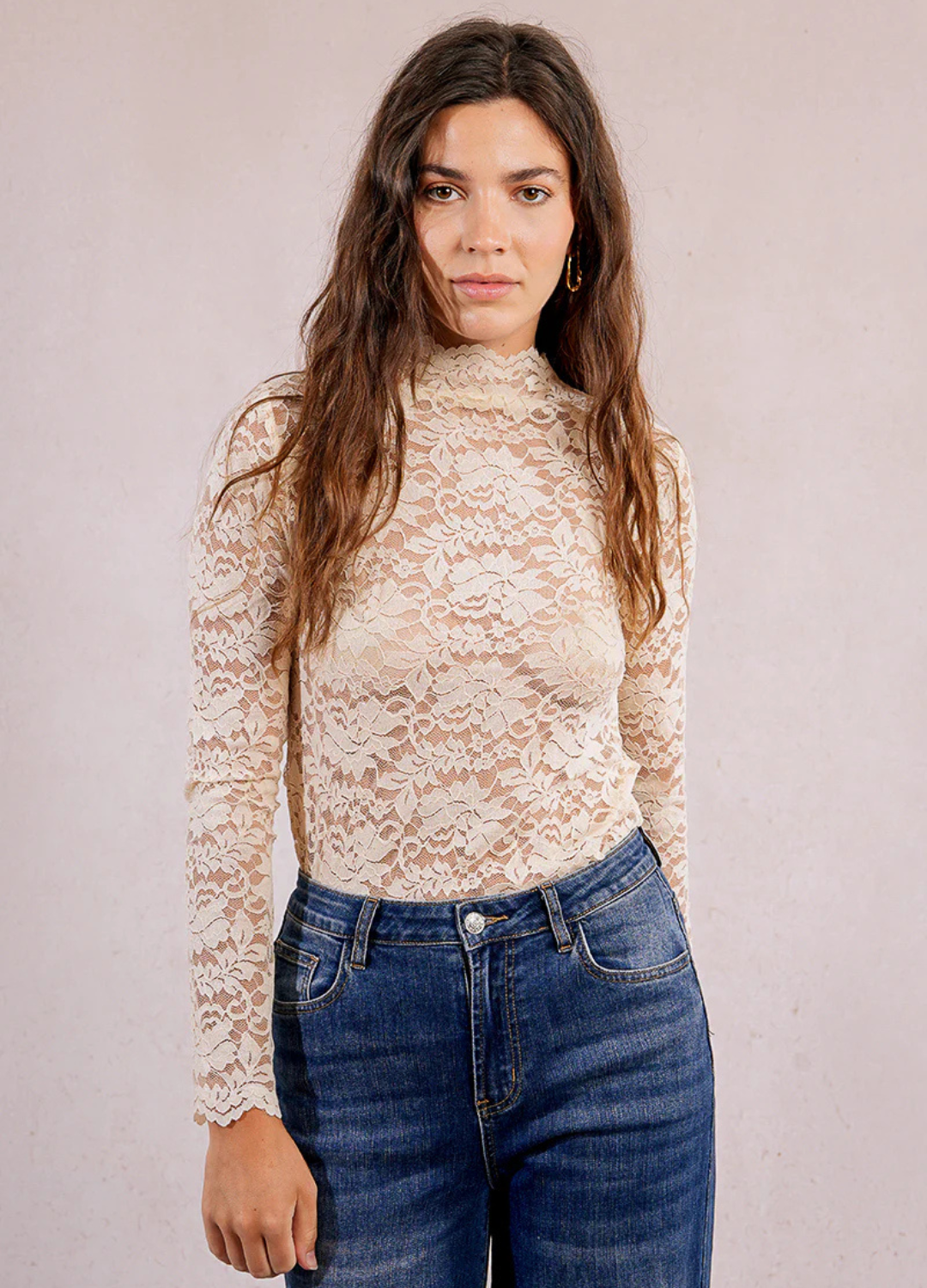 Long Sleeve Lace Top