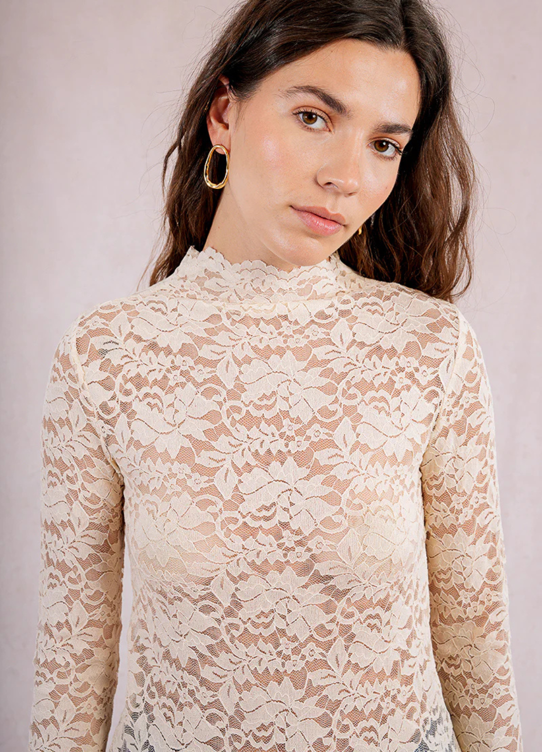 Long Sleeve Lace Top