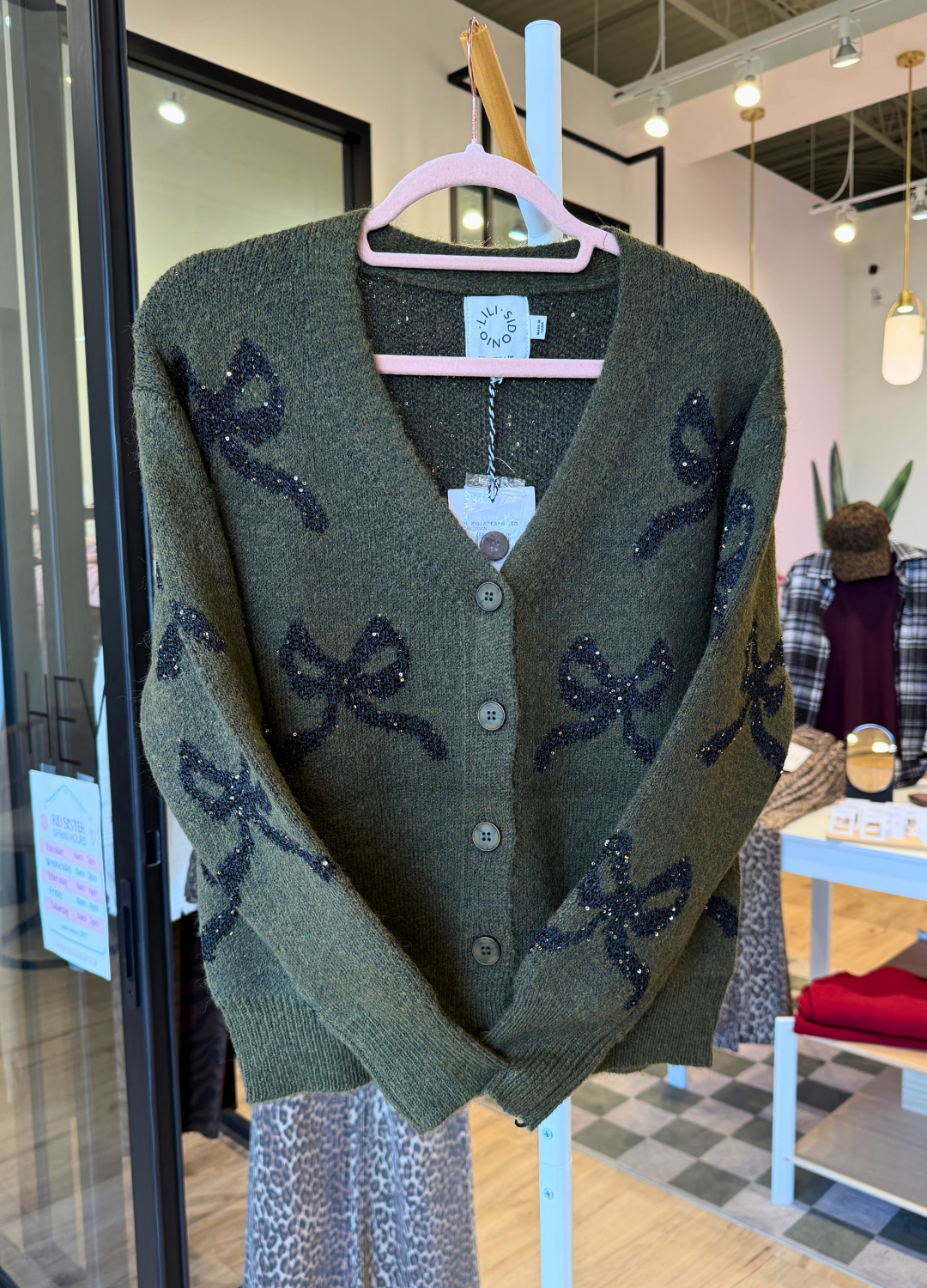 Cara Bow Knit Cardigan