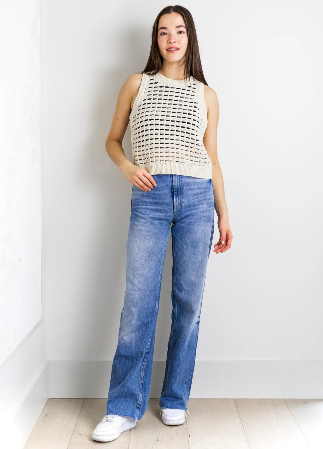 Tilly Crochet Knit Sleeveless Top