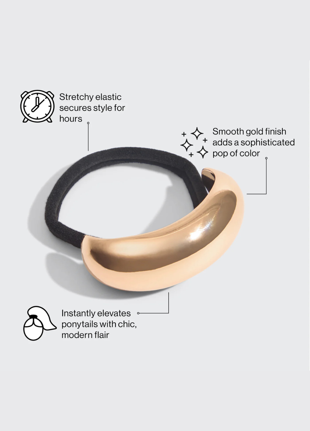 Gold Metal Cloud Ponytail Cuff
