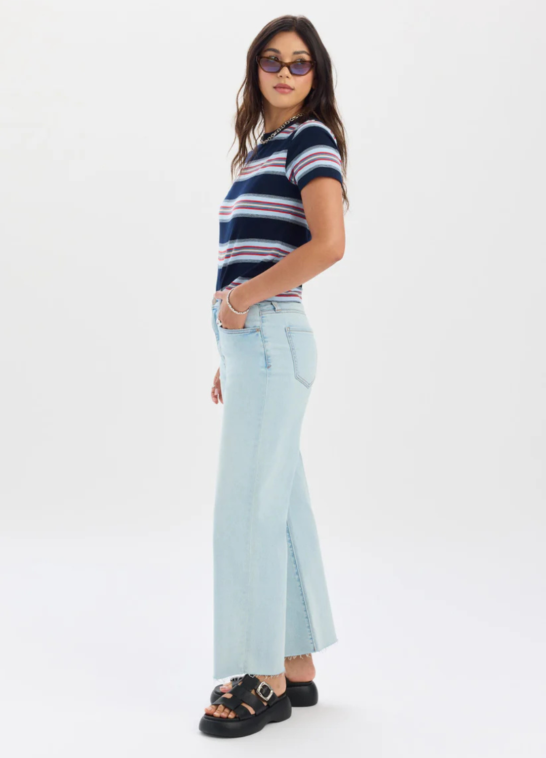Pleaser Wide Leg Cropped in Detour
