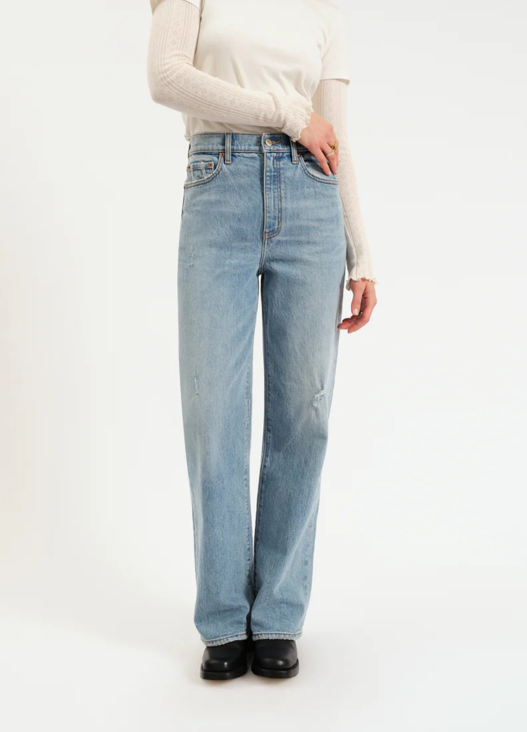 City Straight High Rise Straight Leg Jeans in Be Mine Vintage