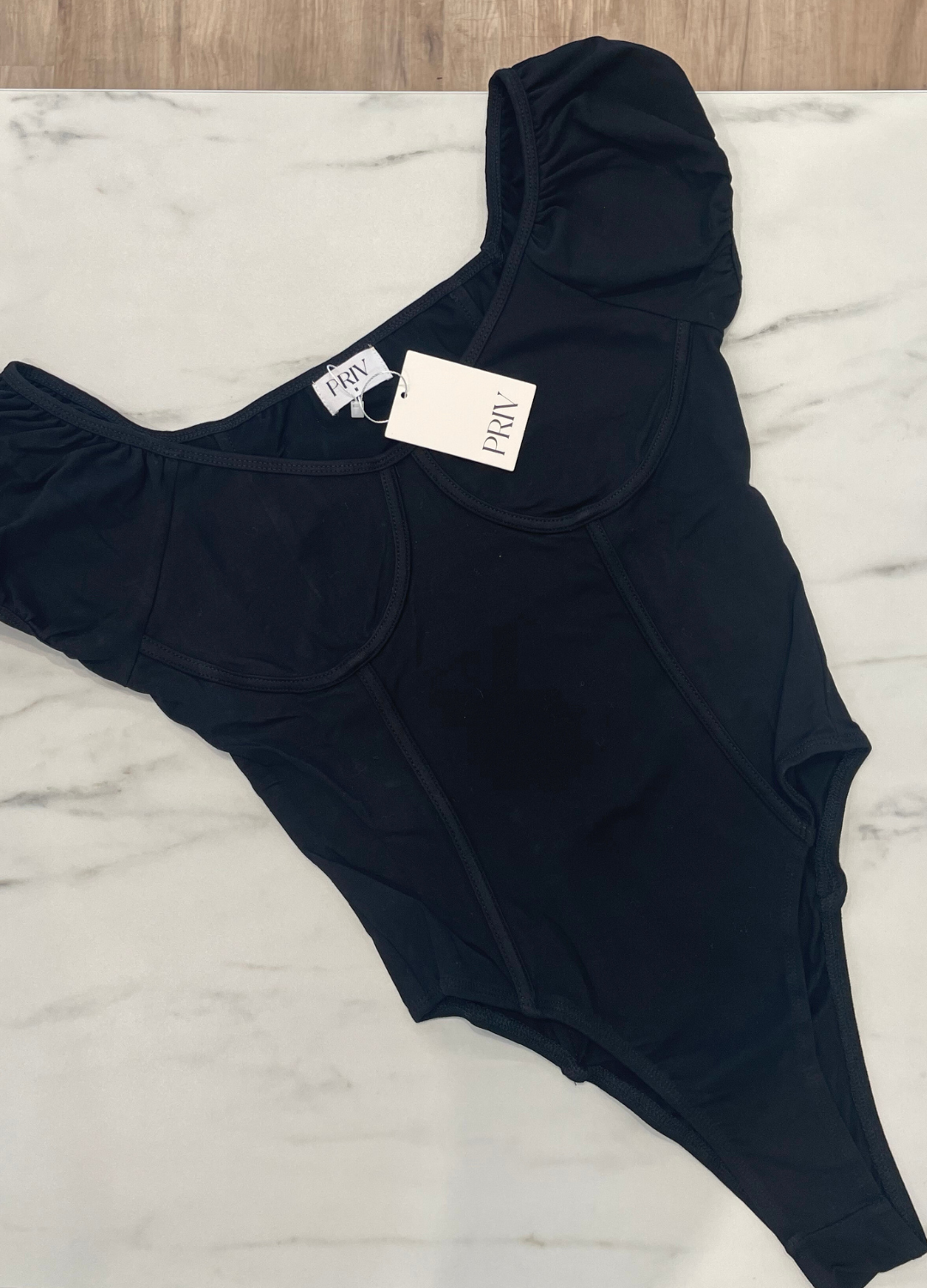 Nola Puffed Shoulder Bodysuit