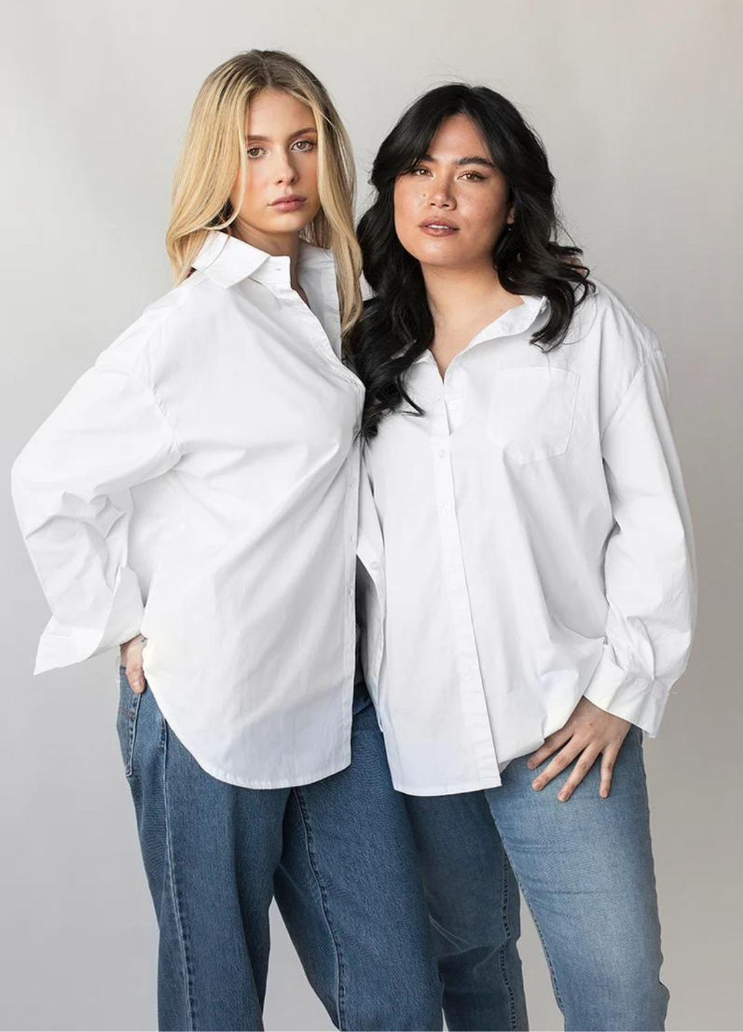 Women's plus white clearance button down shirt