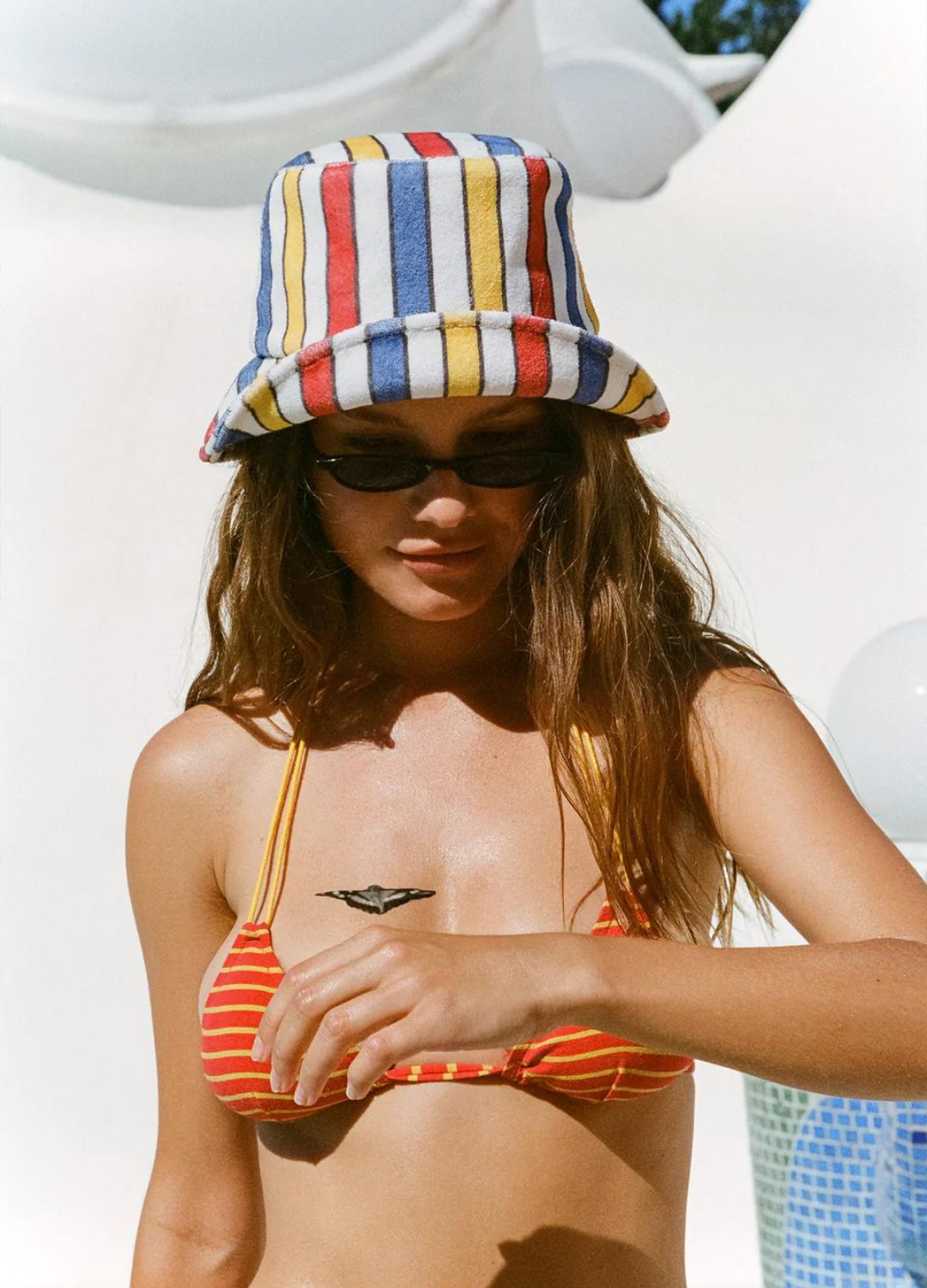 The Striped Shore Bucket in Terry Cloth