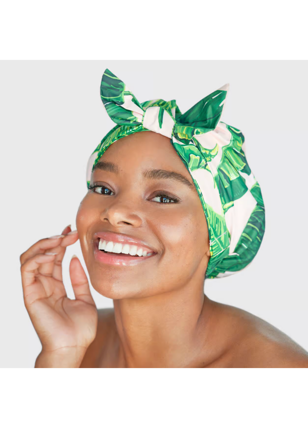 Kitsch Luxury Shower Cap in Palm Print Kid Sister Lifestyle Shop