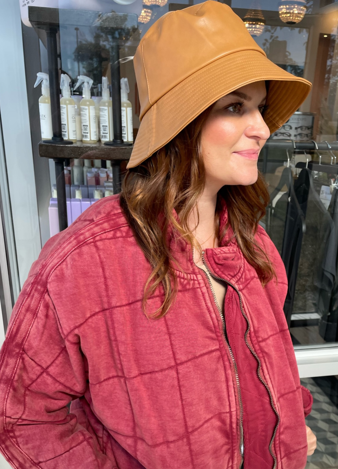The Wave Bucket in Tan Vegan Leather