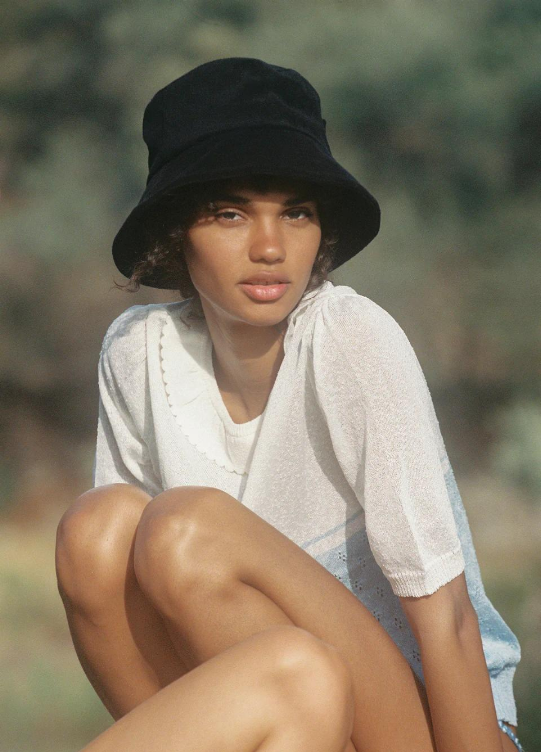 The Wave Bucket in Black Terry Cloth