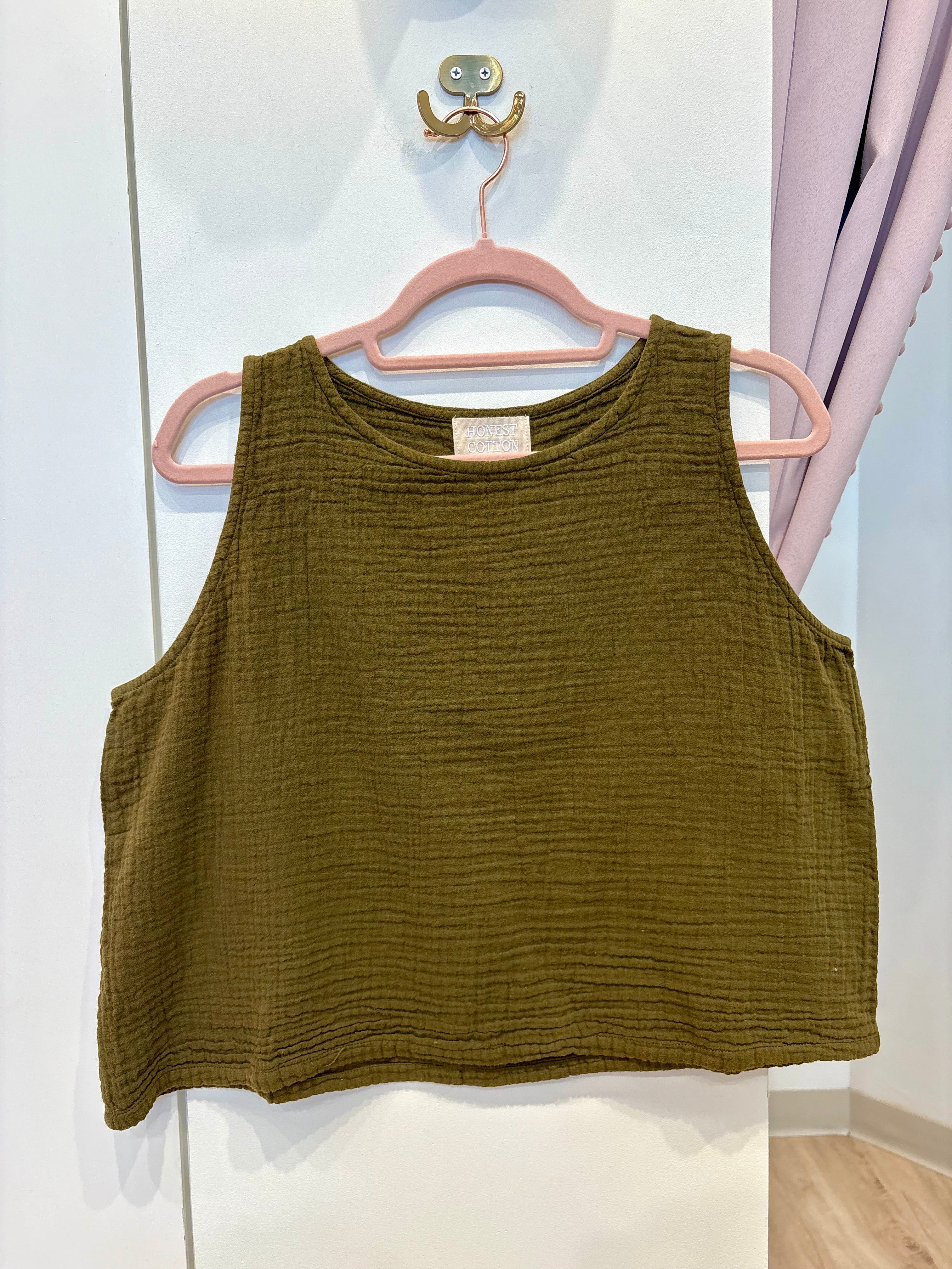 The Crop Tank in Cotton Gauze
