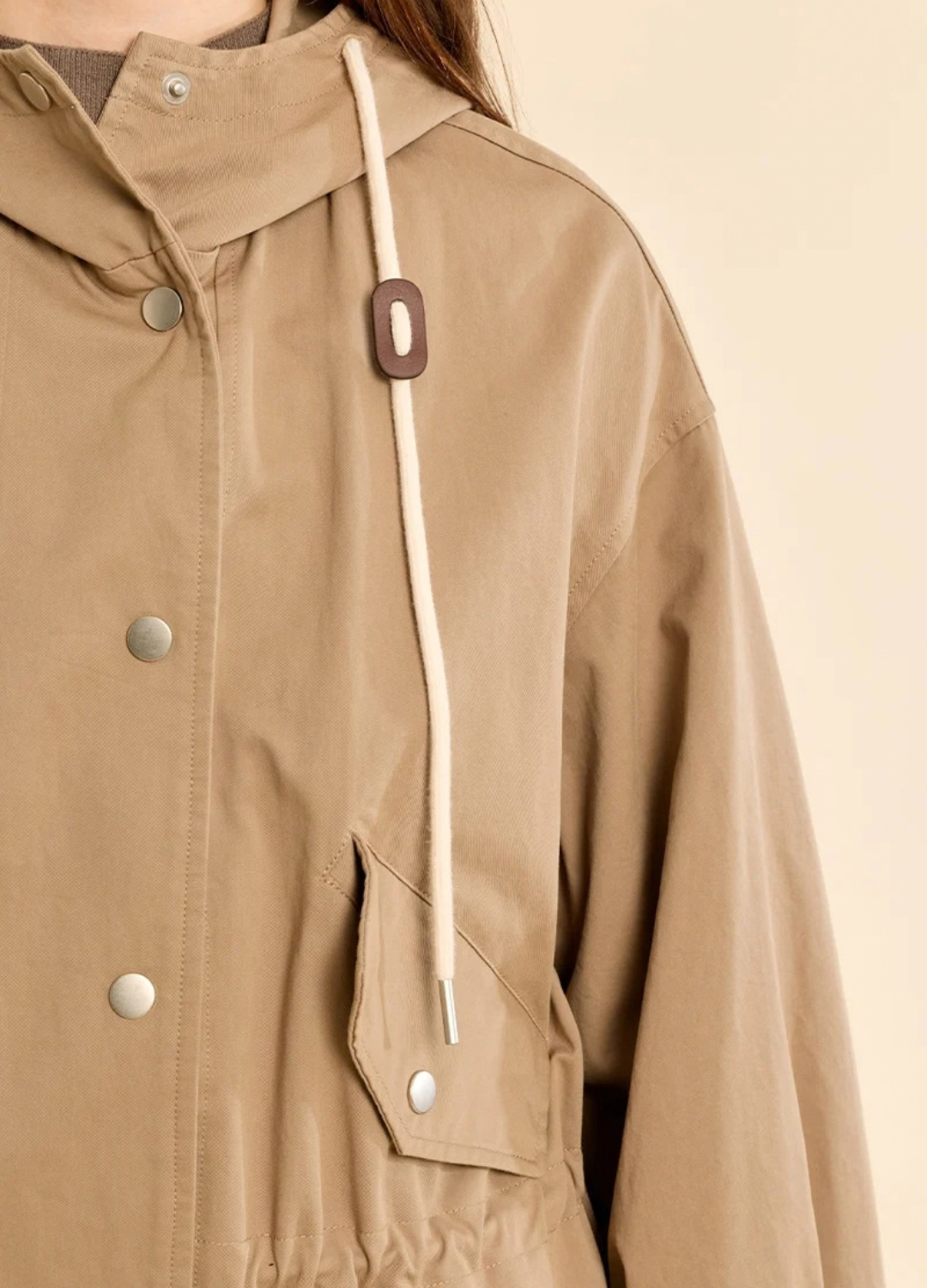 Lauren Cinch Waist Hooded Coat