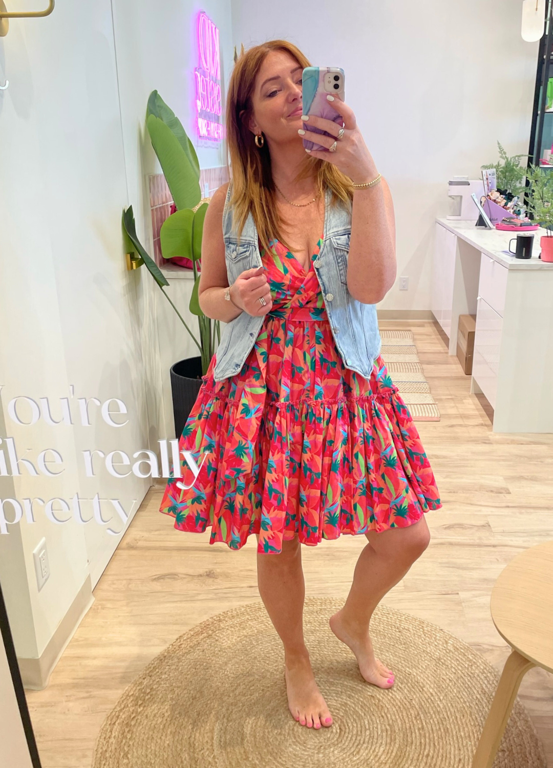Crossed V-Neck Mini Dress