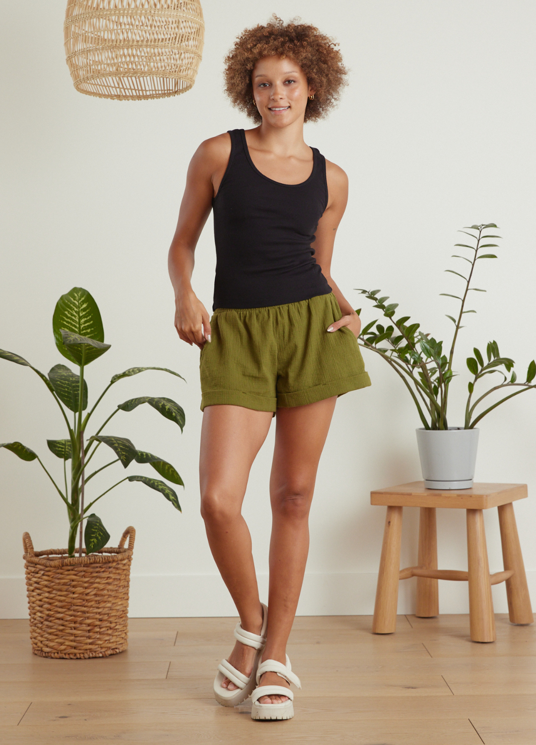 3" Geo Organic Cotton Gauze Shorts