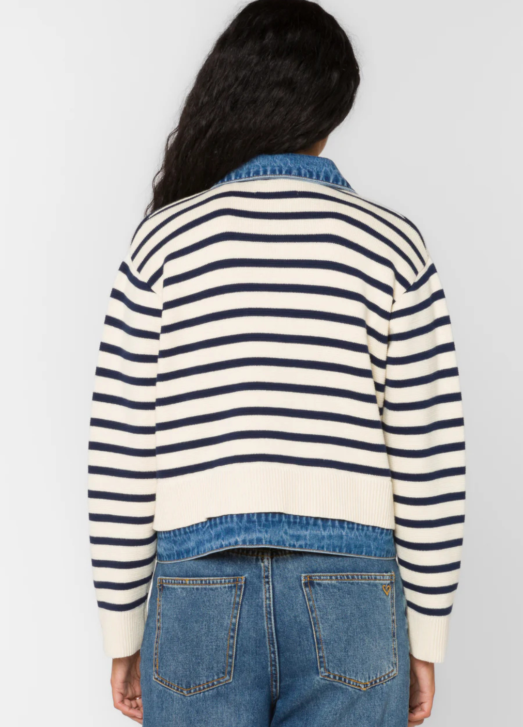 Francis Ivory & Blue Striped Jacket